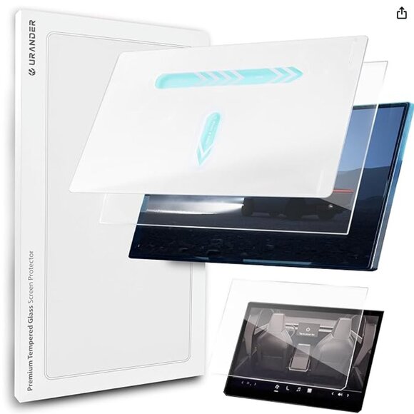 Urander Other - Share Cybertruck Premium Tempered Glass Screen Protector for 18.5"‎ Front & 9.4"
